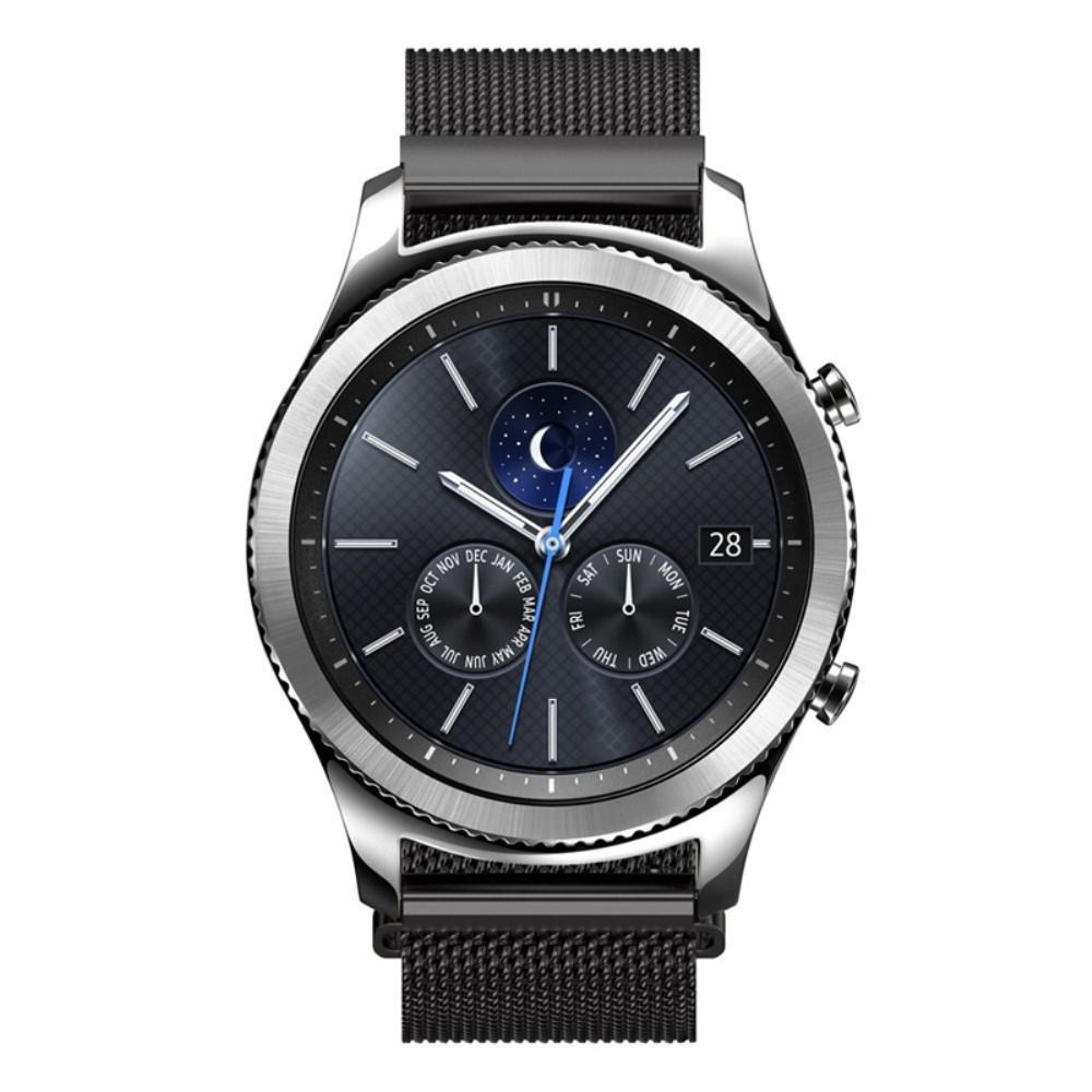 Samsung Gear S3 Frontier/S3 Classic Milanese bandje Zwart