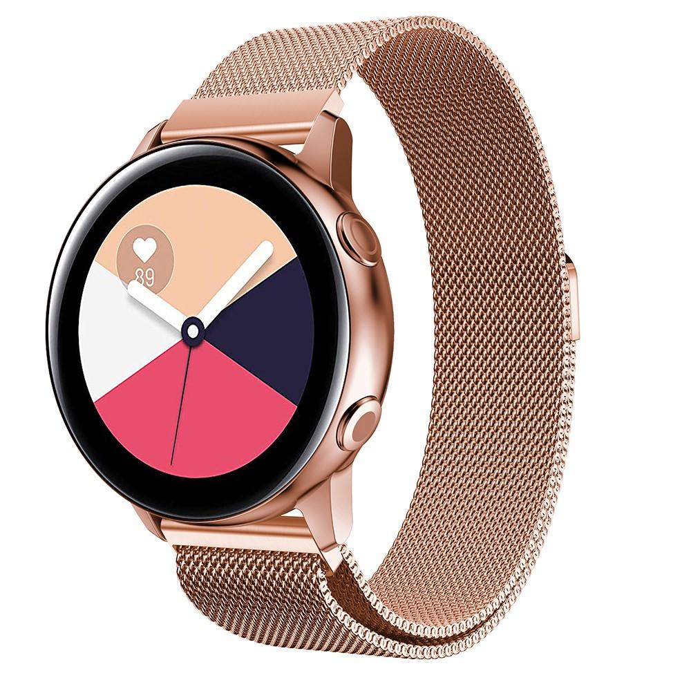 Samsung Galaxy Watch Active Milanese bandje Rosé goud