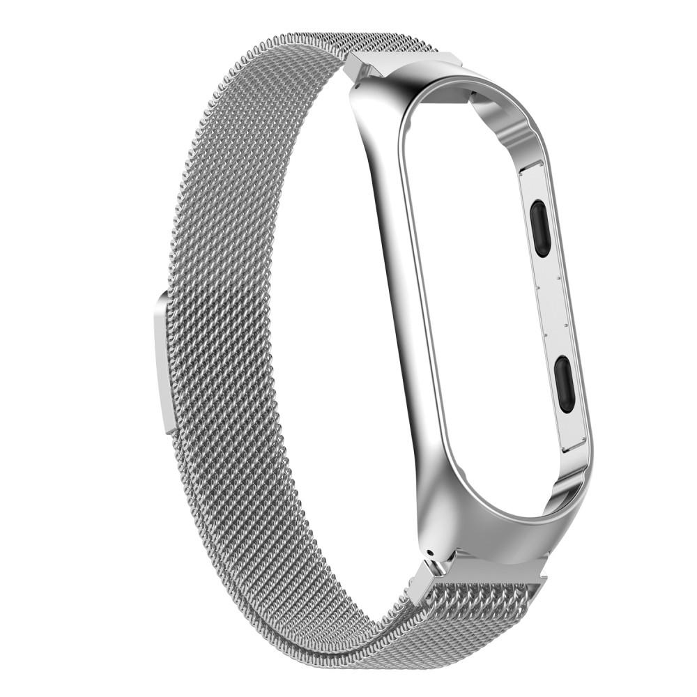 Xiaomi Mi Band 3/4 Milanese bandje Zilver