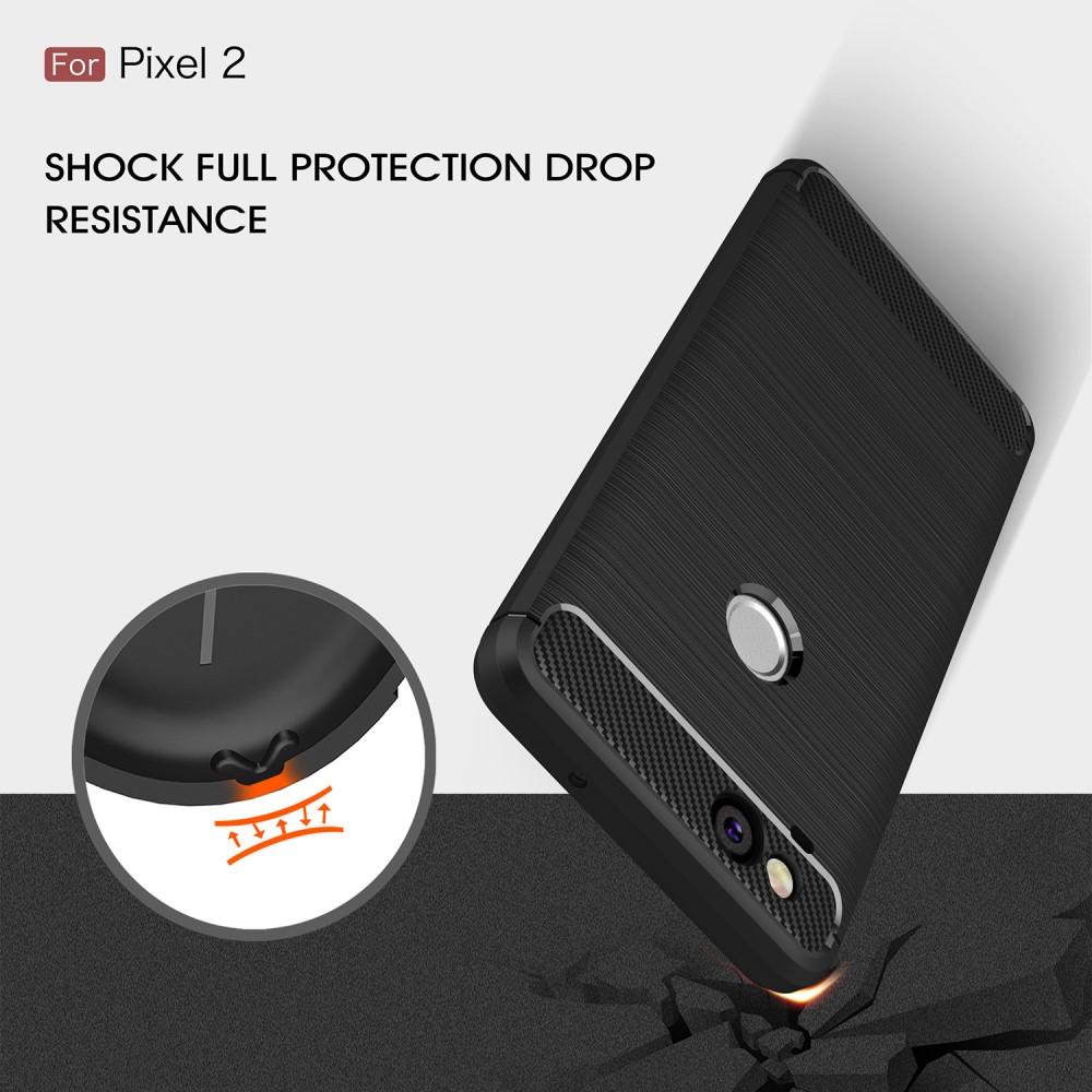 Hoesje TPU Brushed Google Pixel 2 Zwart