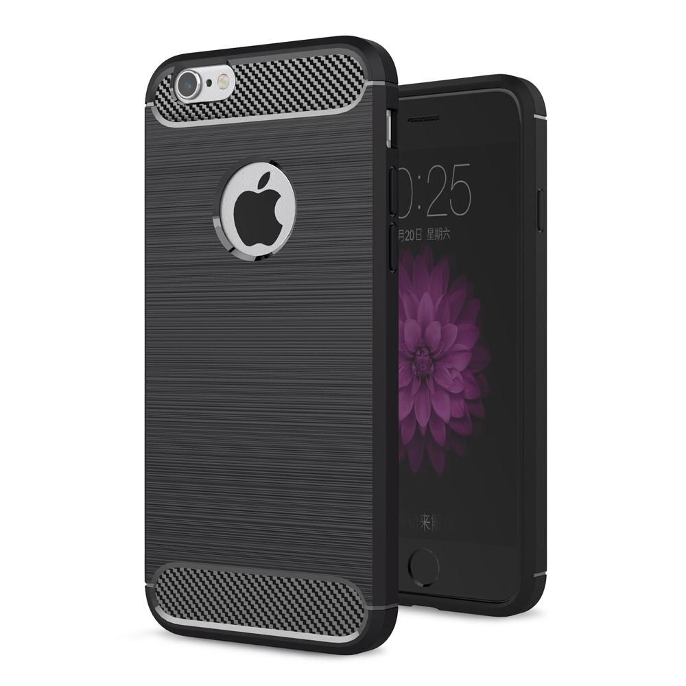 Hoesje TPU Brushed Apple iPhone 6/6S Zwart