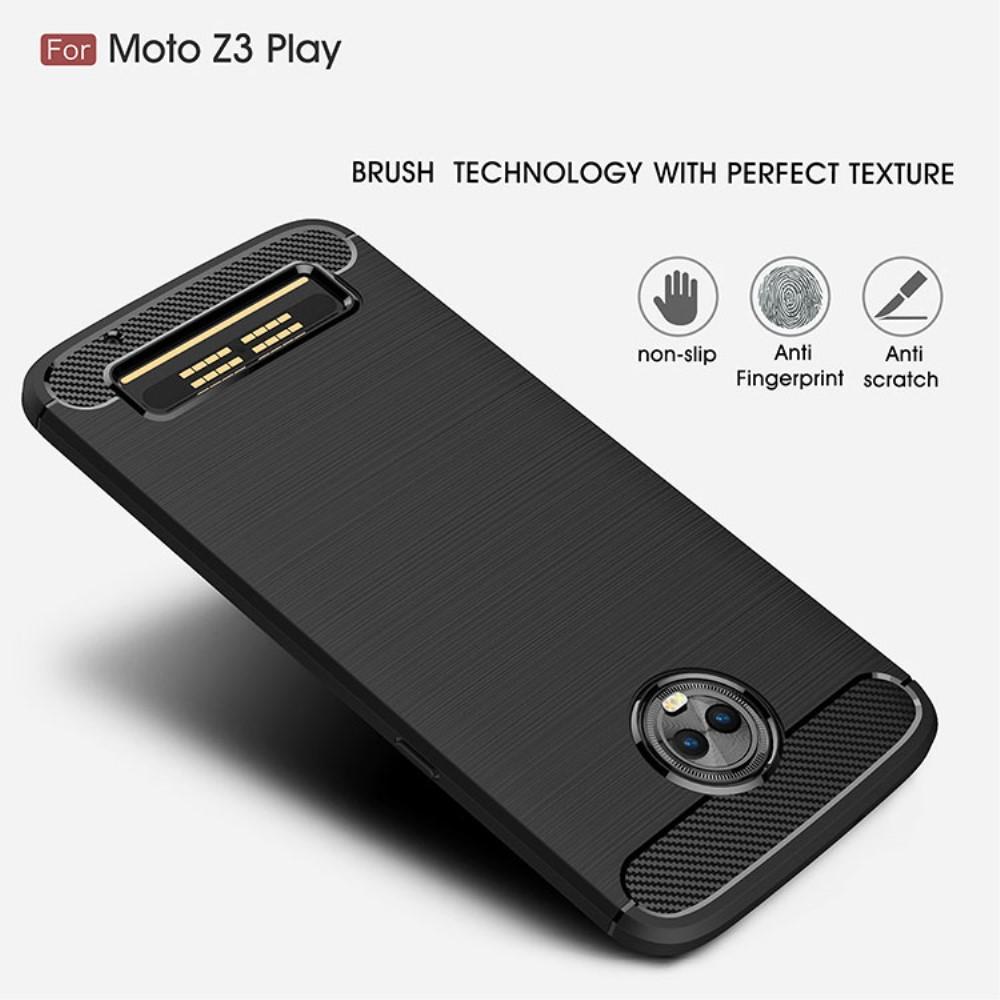 Brushed TPU Case Motorola Moto Z3 Play Zwart