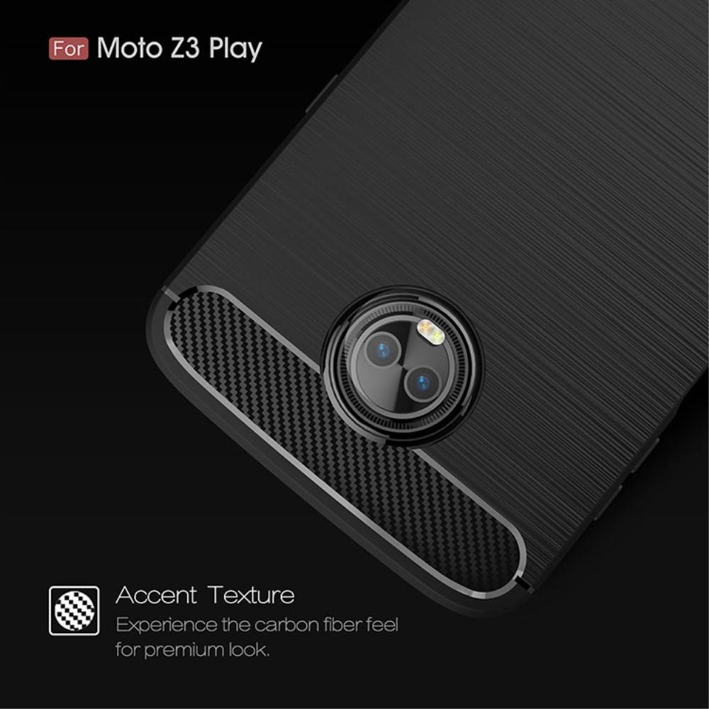 Brushed TPU Case Motorola Moto Z3 Play Zwart