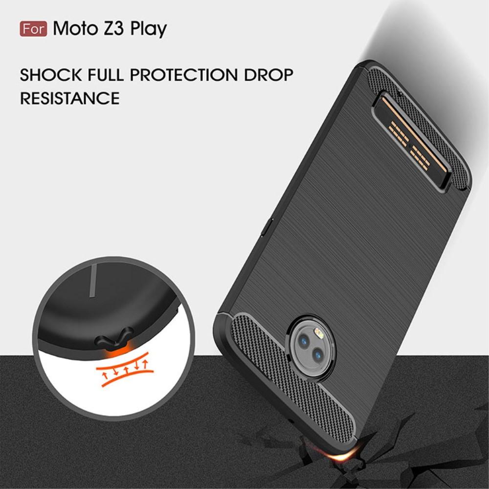 Brushed TPU Case Motorola Moto Z3 Play Zwart
