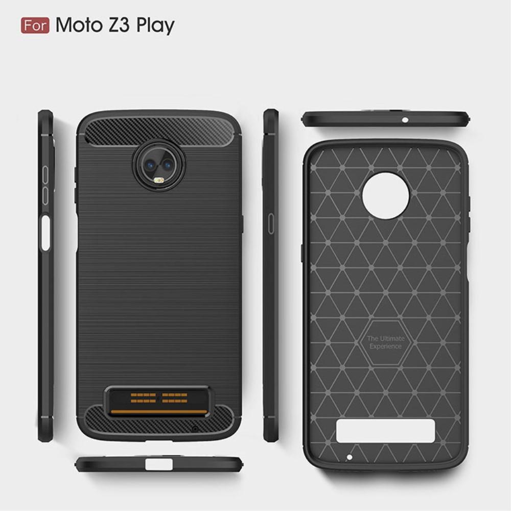 Brushed TPU Case Motorola Moto Z3 Play Zwart
