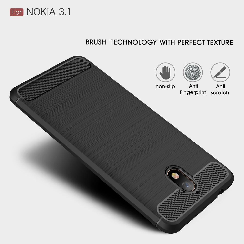 Brushed TPU Case Nokia 3.1 2018 Zwart