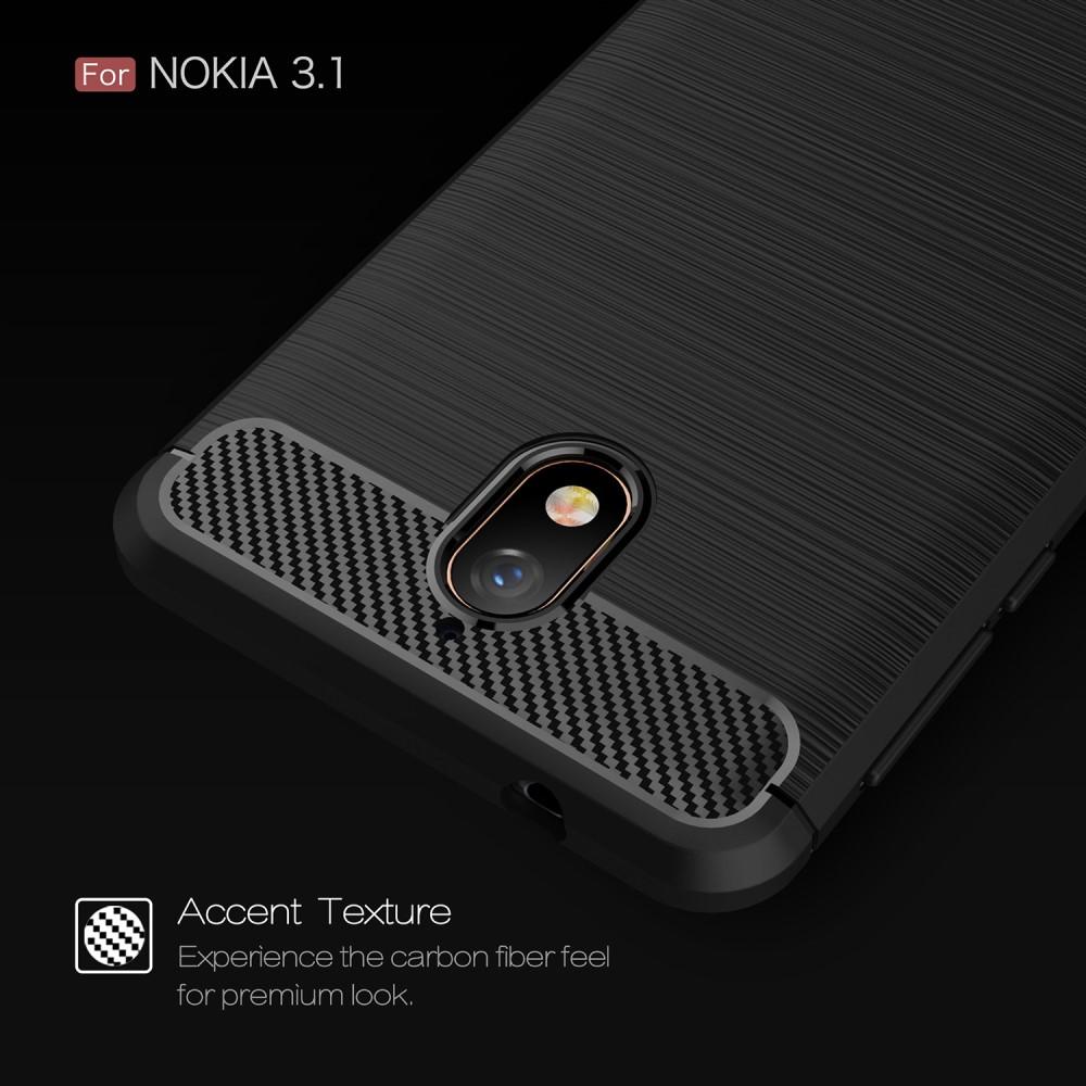 Brushed TPU Case Nokia 3.1 2018 Zwart