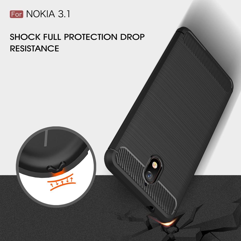 Brushed TPU Case Nokia 3.1 2018 Zwart