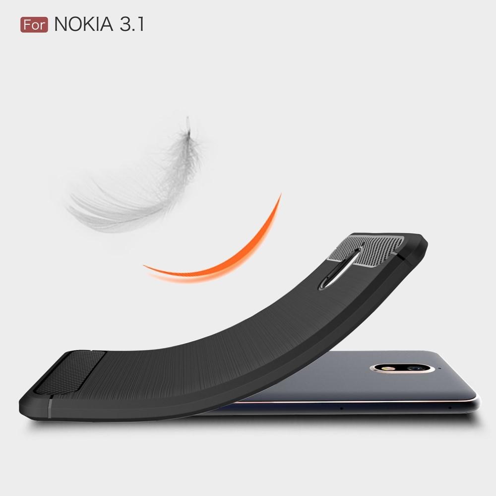 Brushed TPU Case Nokia 3.1 2018 Zwart