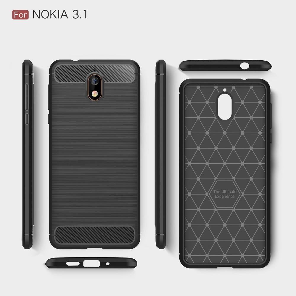 Brushed TPU Case Nokia 3.1 2018 Zwart