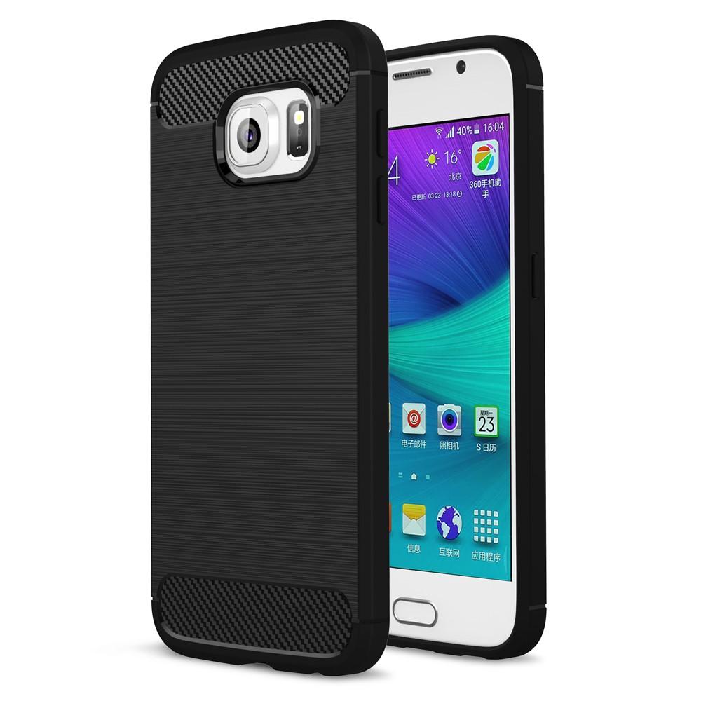 Brushed TPU Case Samsung Galaxy S6 Zwart