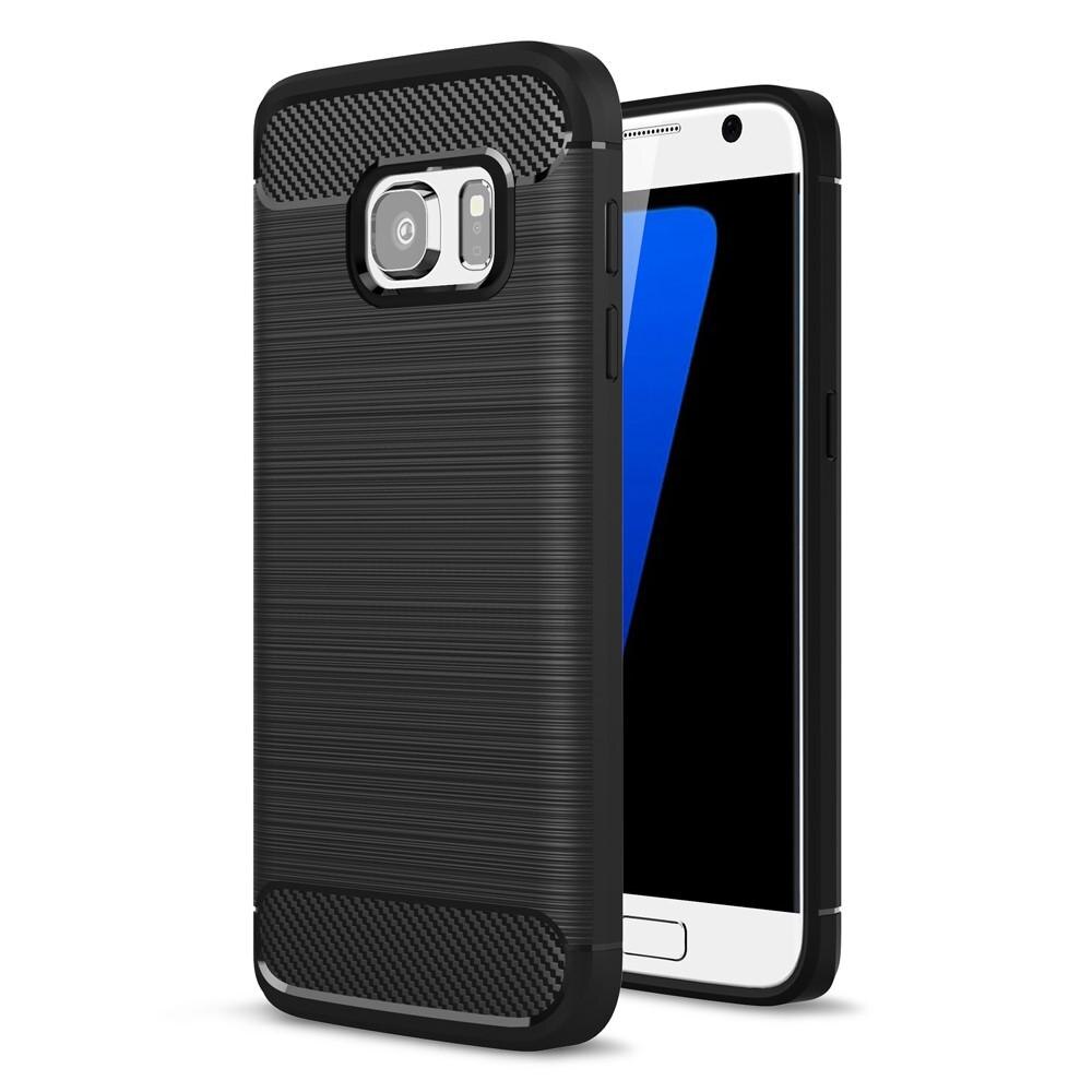 Brushed TPU Case Samsung Galaxy S7 Zwart