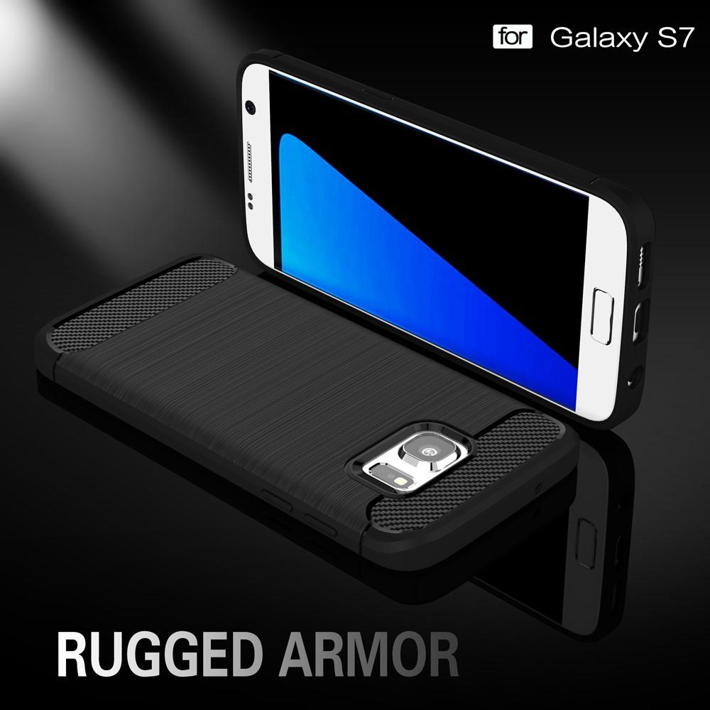 Brushed TPU Case Samsung Galaxy S7 Zwart