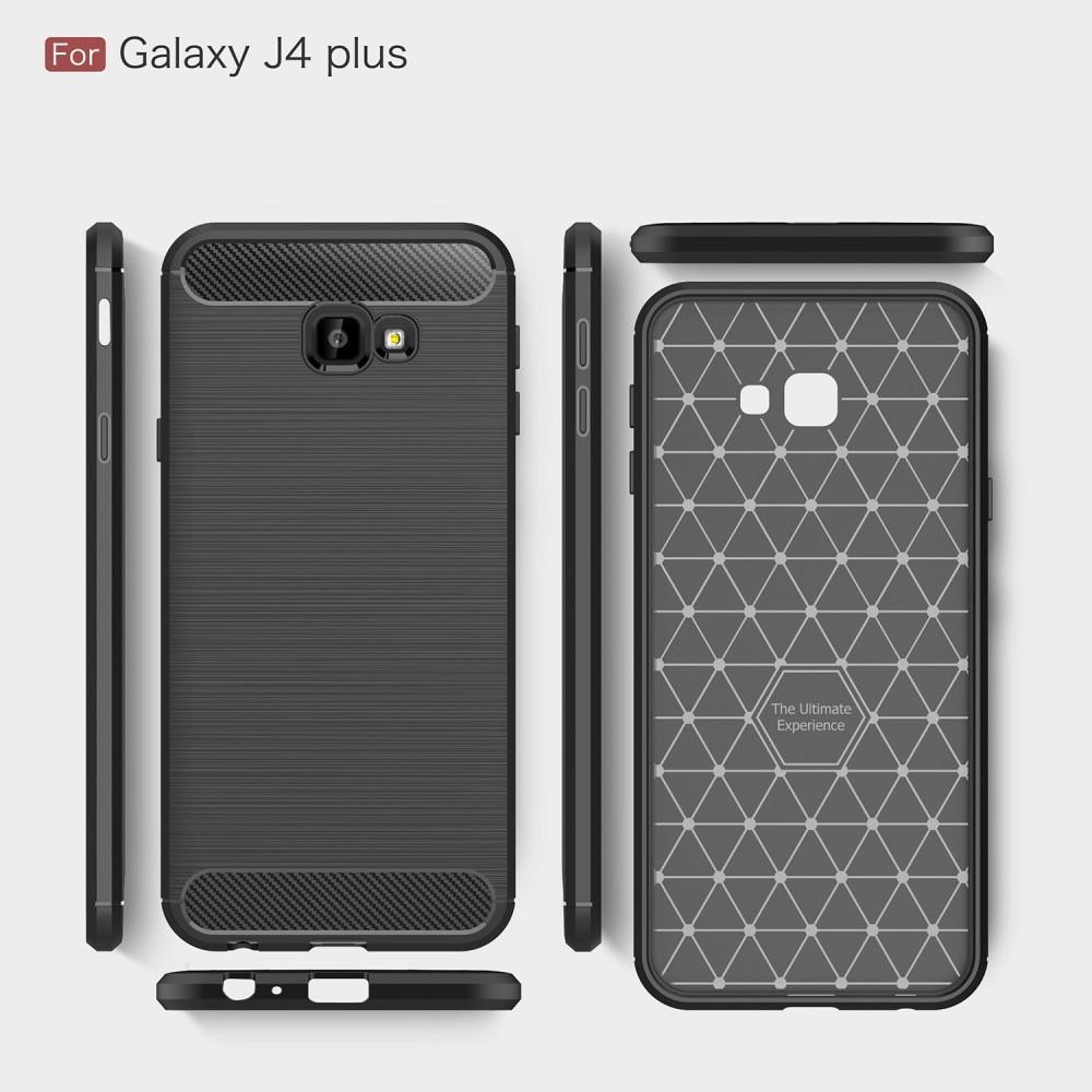 Brushed TPU Case Samsung Galaxy J4 Plus 2018 Zwart