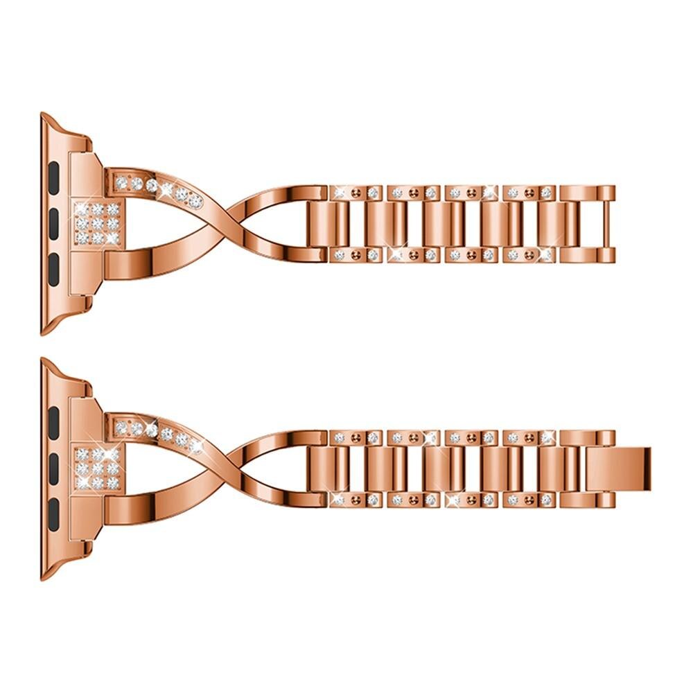 Apple Watch 45mm Series 8 Crystal Bracelet Rose Gold