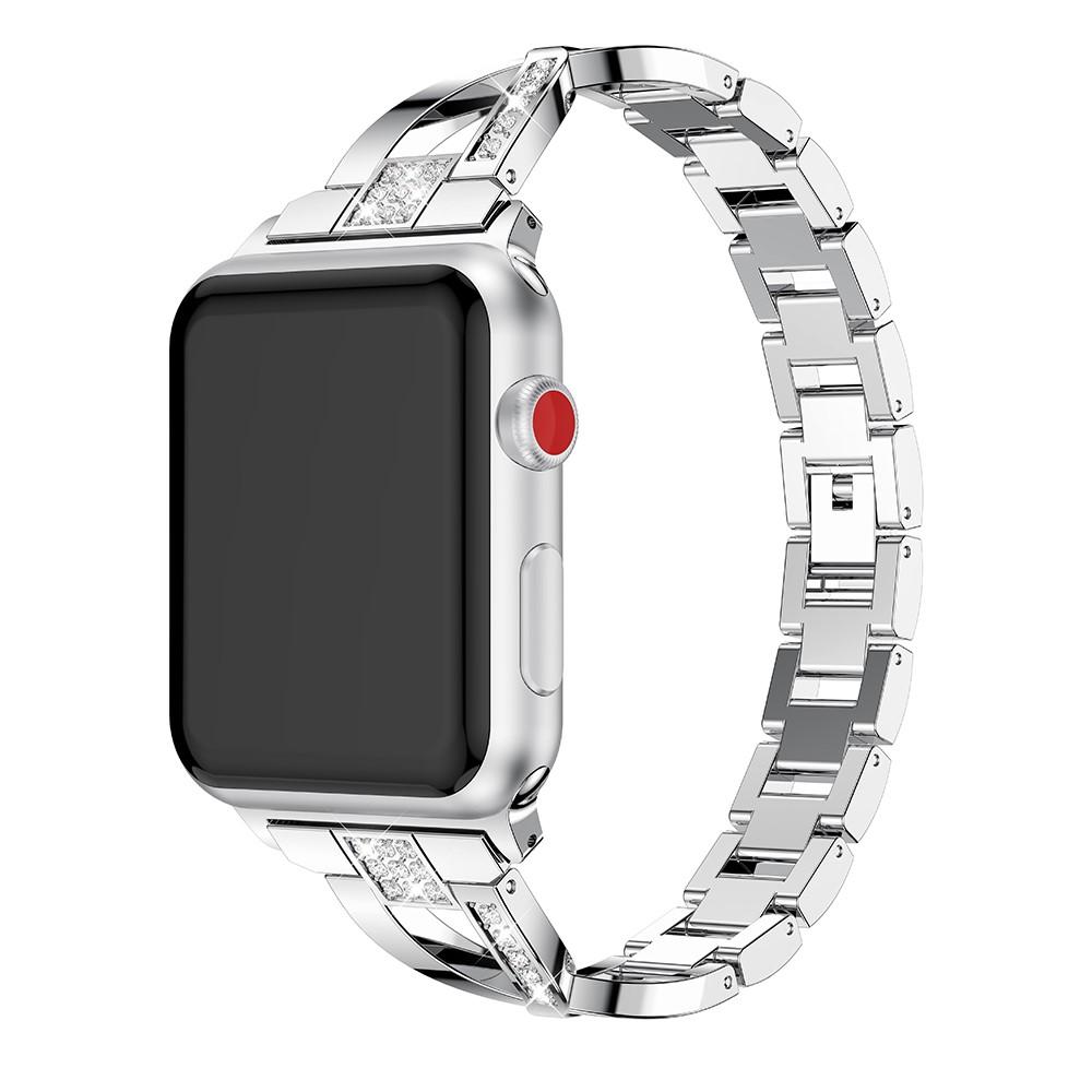 Apple Watch 45mm Series 8 Crystal Bracelet Zilver