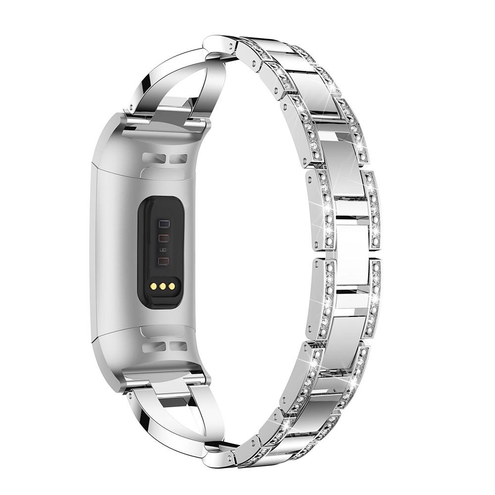 Fitbit Charge 3/4 Crystal Bracelet Zilver