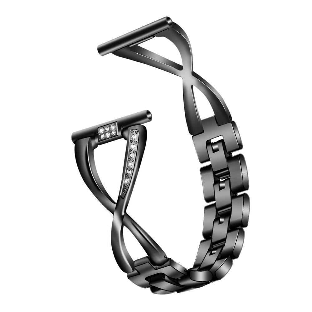 Fitbit Versa/Versa 2 Crystal Bracelet Zwart