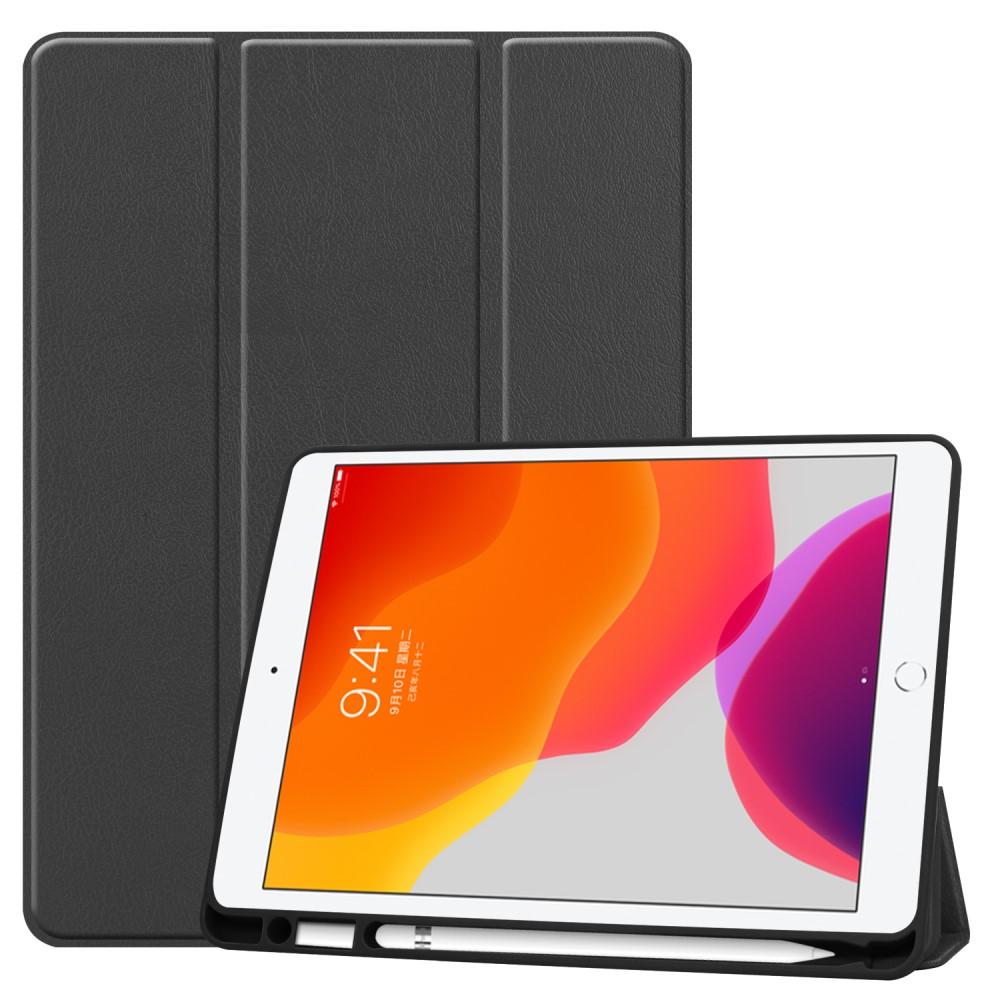 iPad 10.2 7th Gen (2019) Tri-fold Hoesje met Penhouder zwart