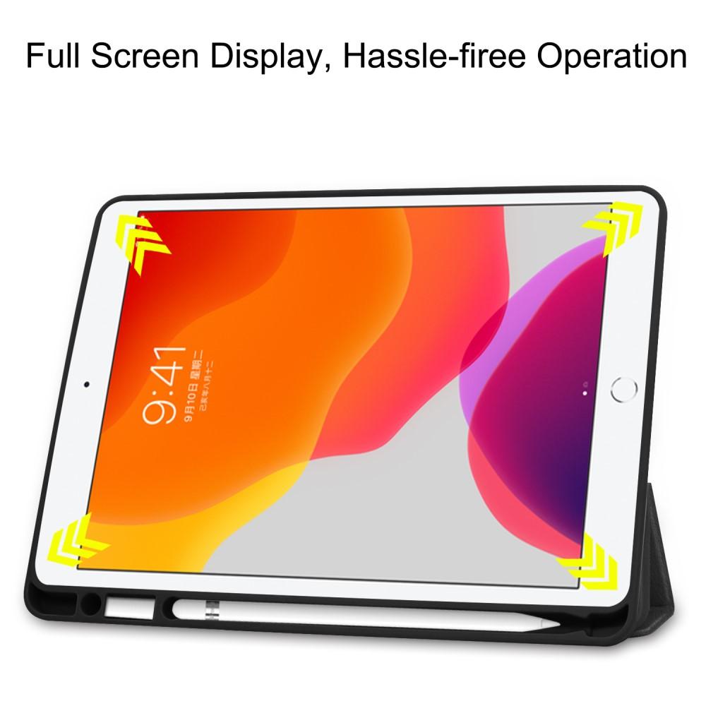 iPad 10.2 7th Gen (2019) Tri-fold Hoesje met Penhouder zwart