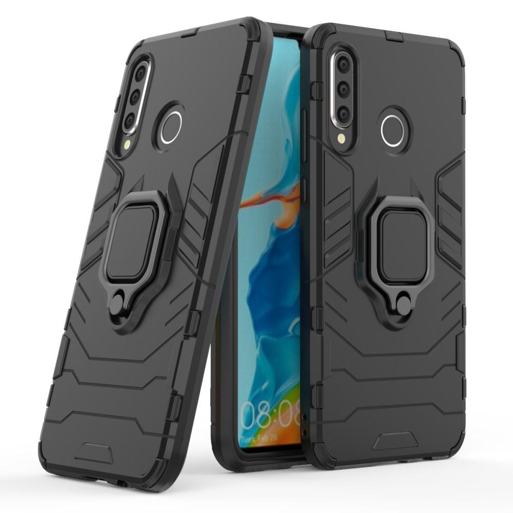 Huawei P30 Lite Hybridcase Tech Ring Zwart