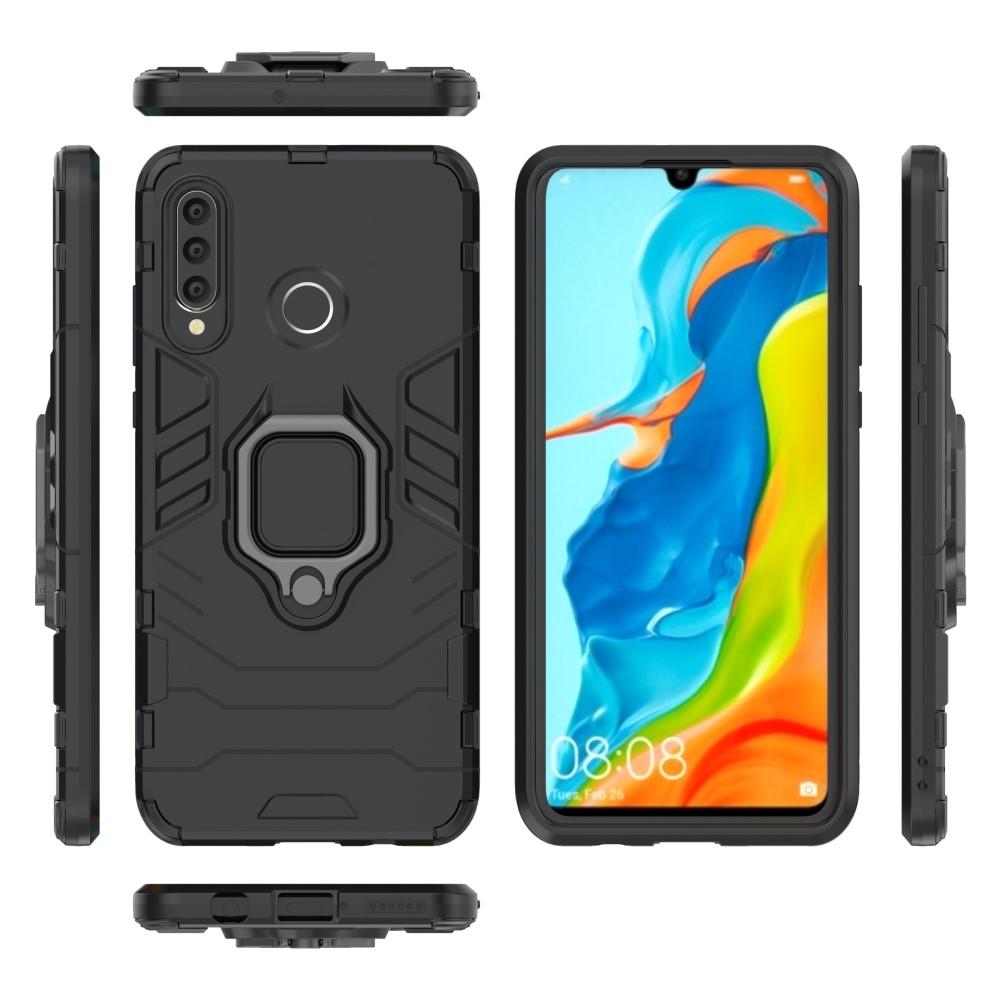 Huawei P30 Lite Hybridcase Tech Ring Zwart