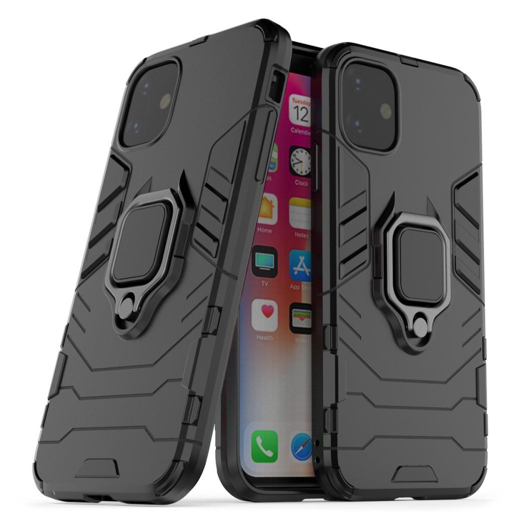 iPhone 11 Hybridcase Tech Ring Zwart