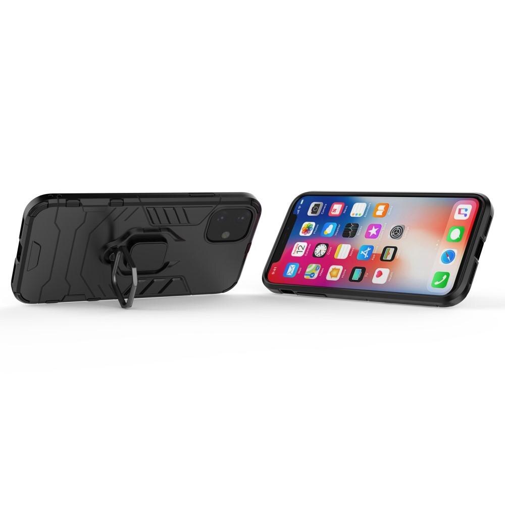 iPhone 11 Hybridcase Tech Ring Zwart