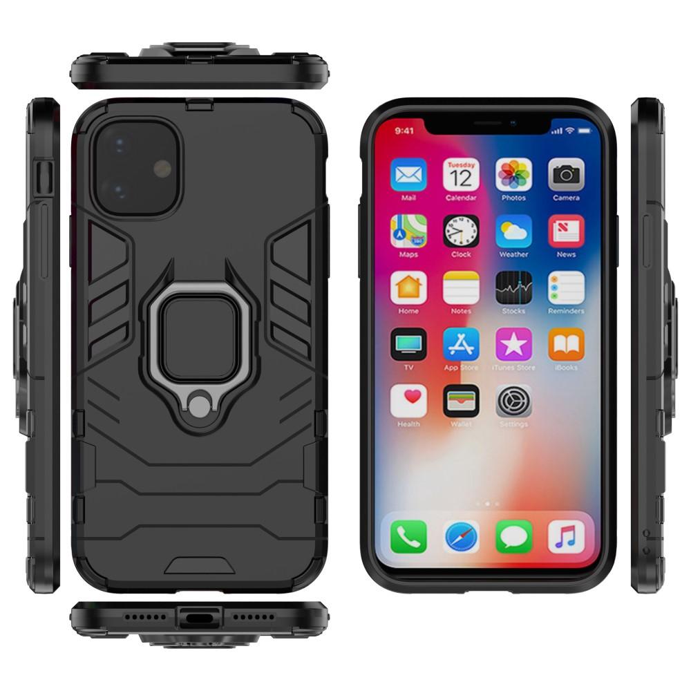 iPhone 11 Hybridcase Tech Ring Zwart