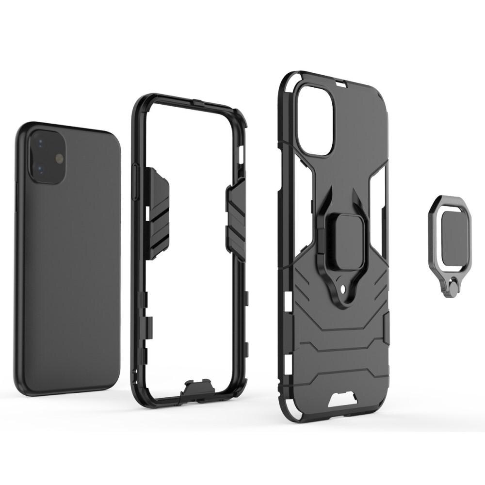 iPhone 11 Hybridcase Tech Ring Zwart