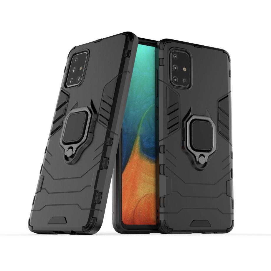 Samsung Galaxy A71 Hybridcase Tech Ring Zwart