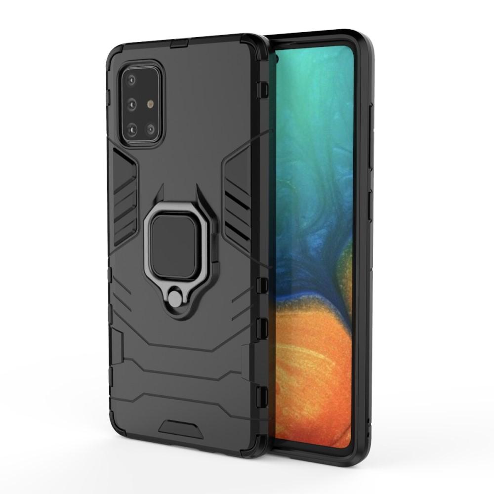 Samsung Galaxy A71 Hybridcase Tech Ring Zwart