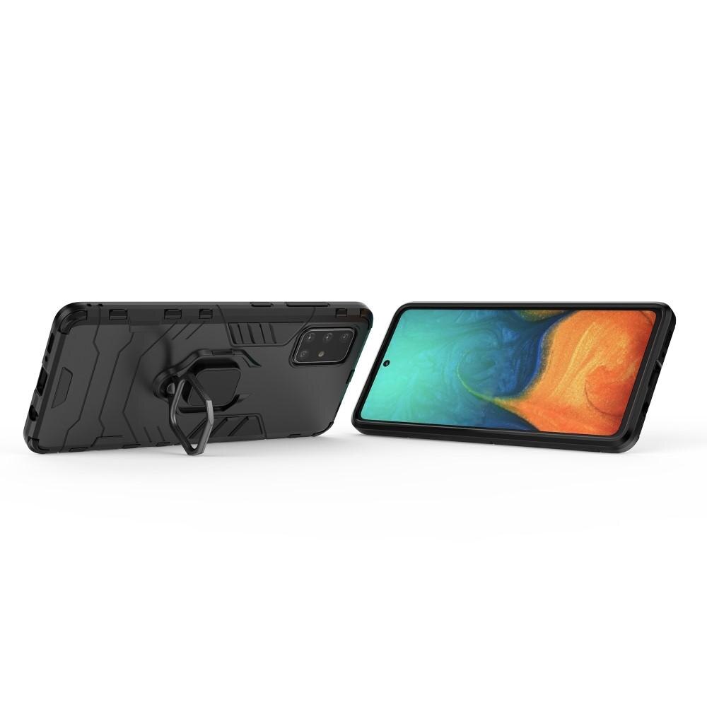 Samsung Galaxy A71 Hybridcase Tech Ring Zwart