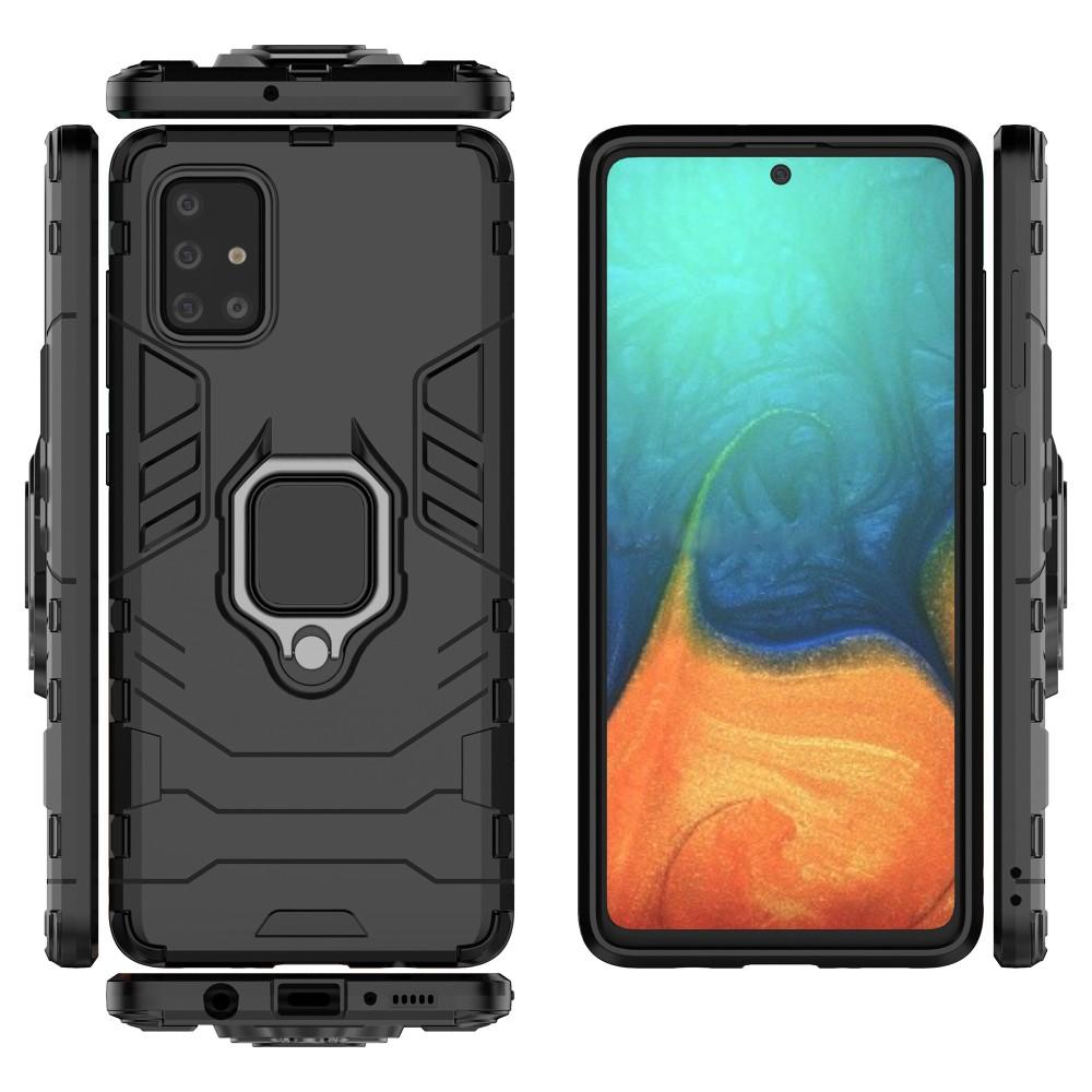 Samsung Galaxy A71 Hybridcase Tech Ring Zwart