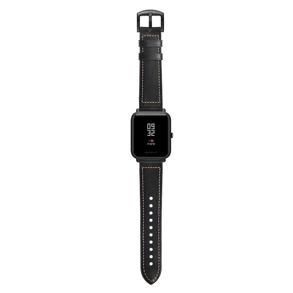   Premium Leren bandje Zwart
