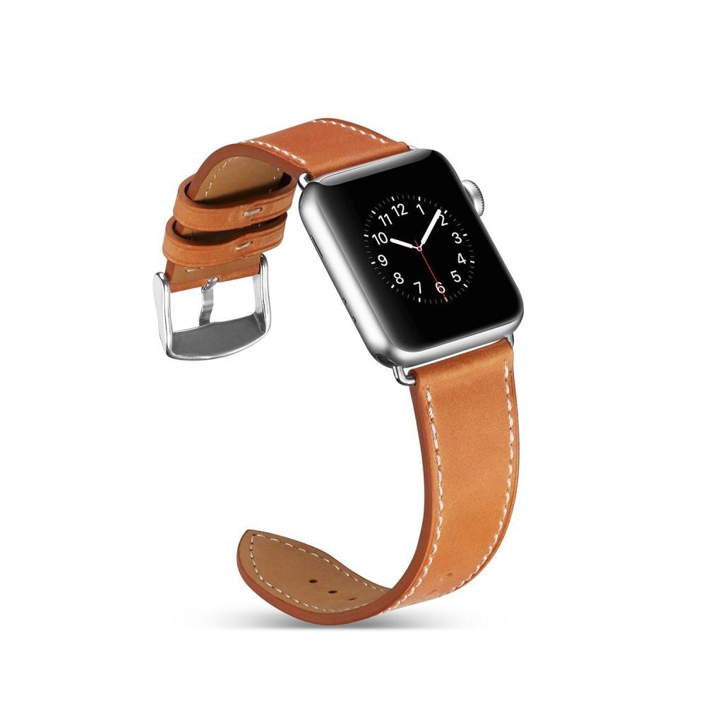 Apple Watch Ultra 49mm Leren bandje cognac