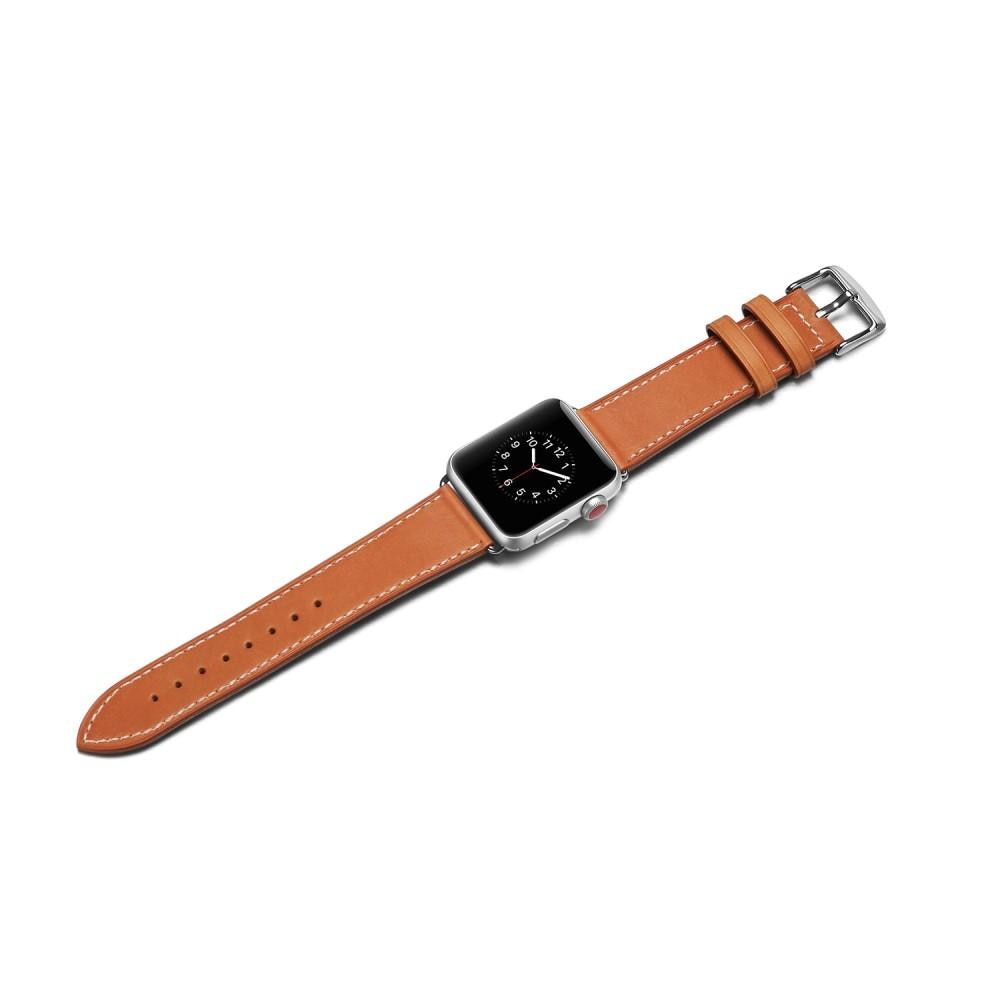 Apple Watch 41mm Series 9 Leren bandje cognac