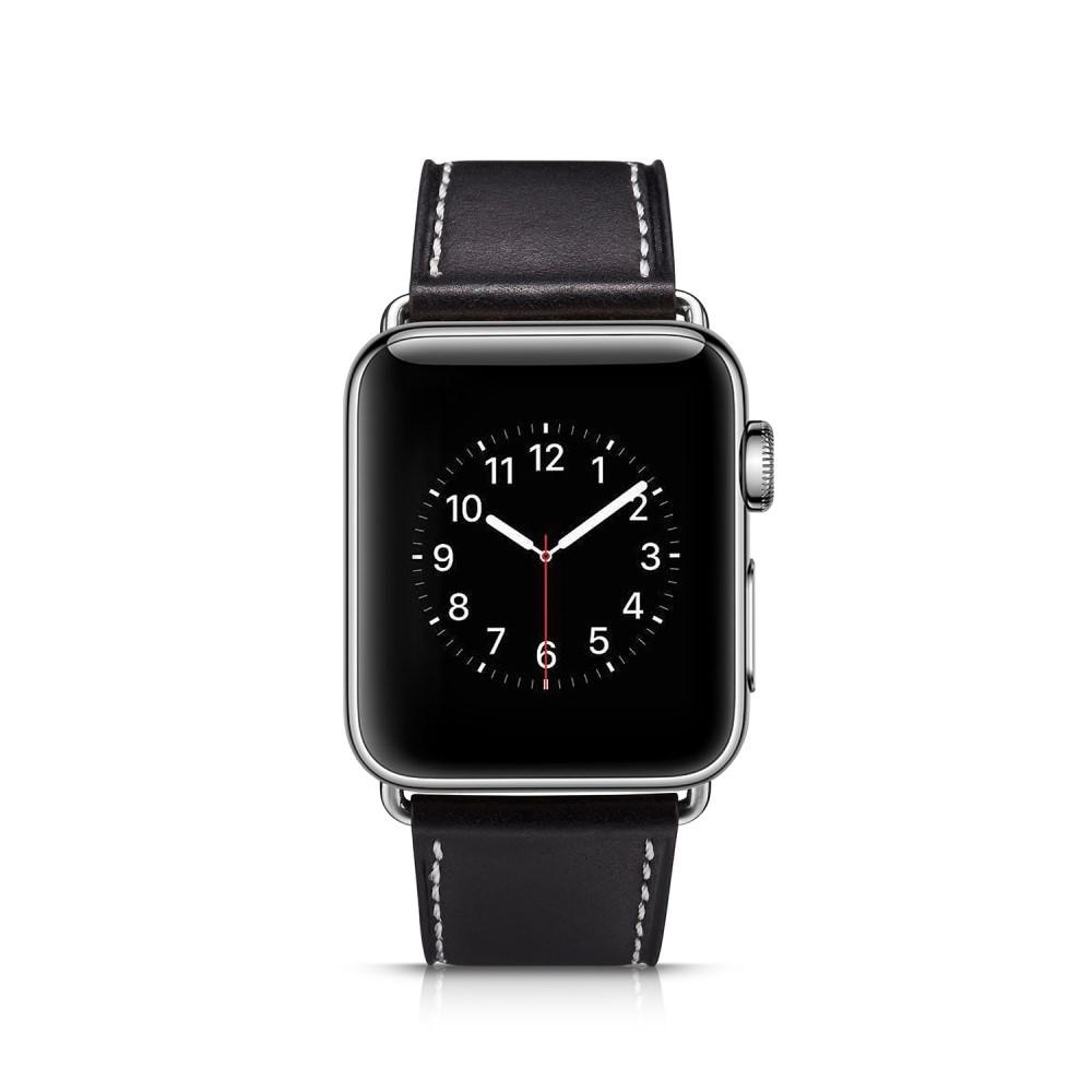 Apple Watch SE 40mm Leren bandje zwart