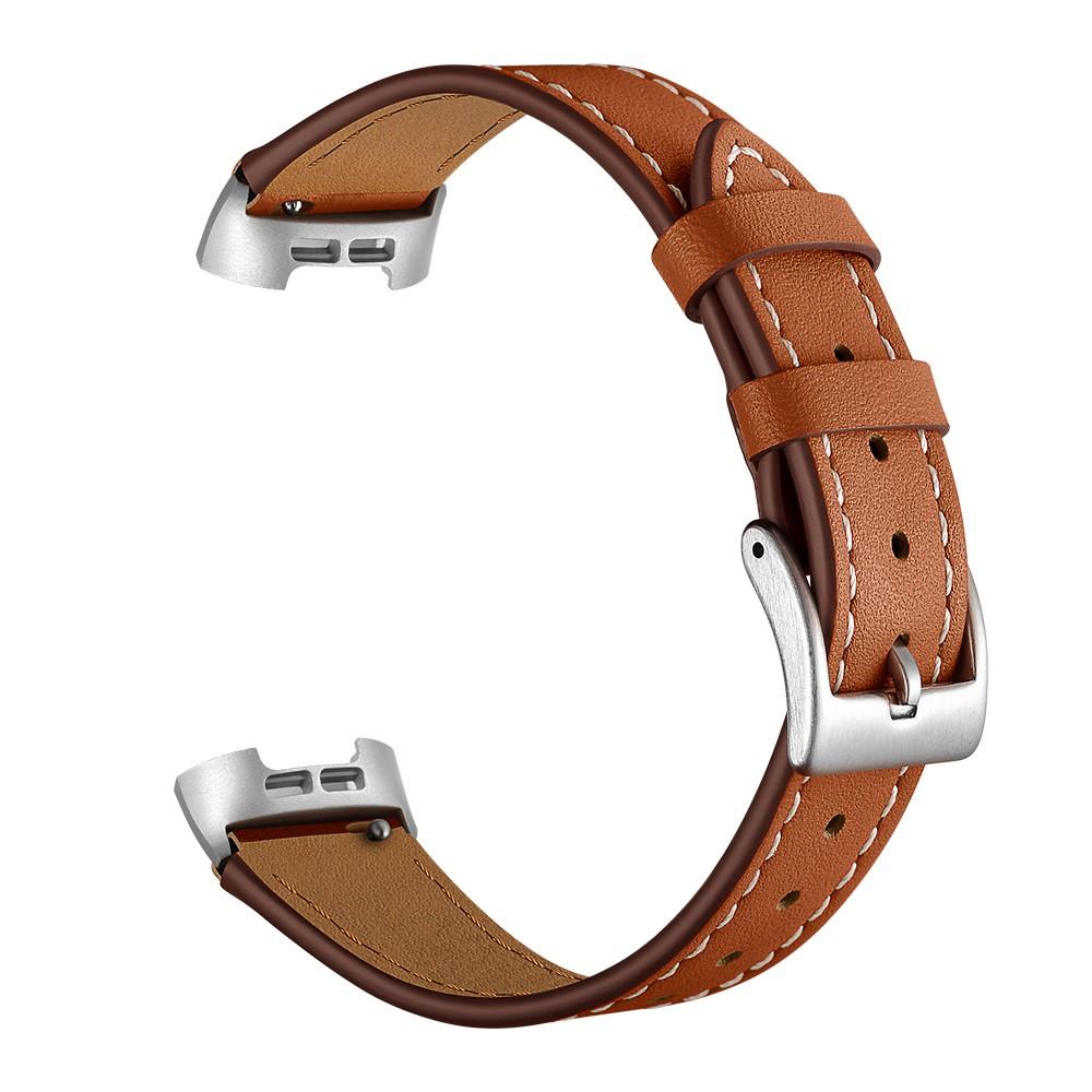 Fitbit Charge 3/Charge 4 Leren bandje Bruin
