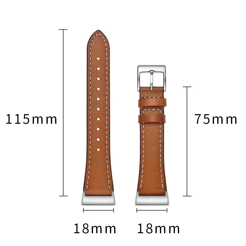 Fitbit Charge 3/Charge 4 Leren bandje Bruin