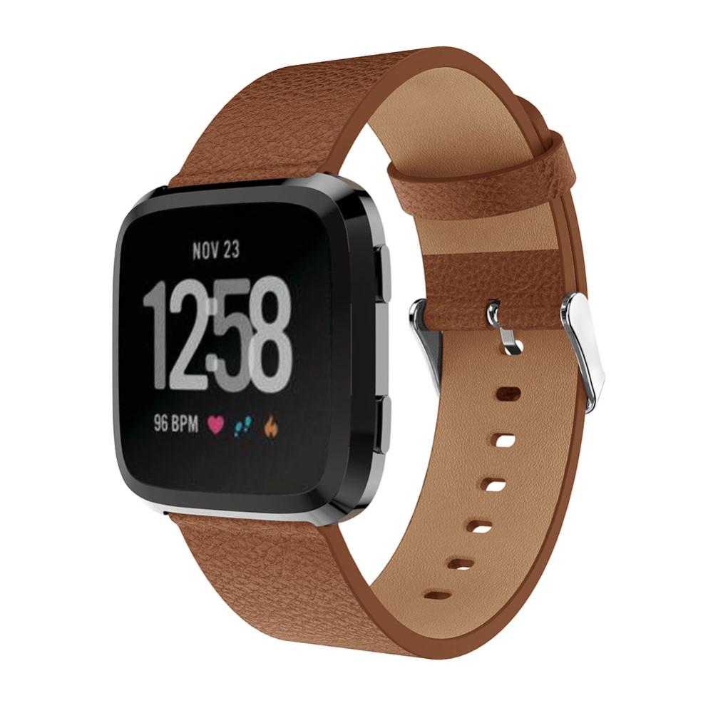 Fitbit Versa/Versa 2 Leren bandje Bruin