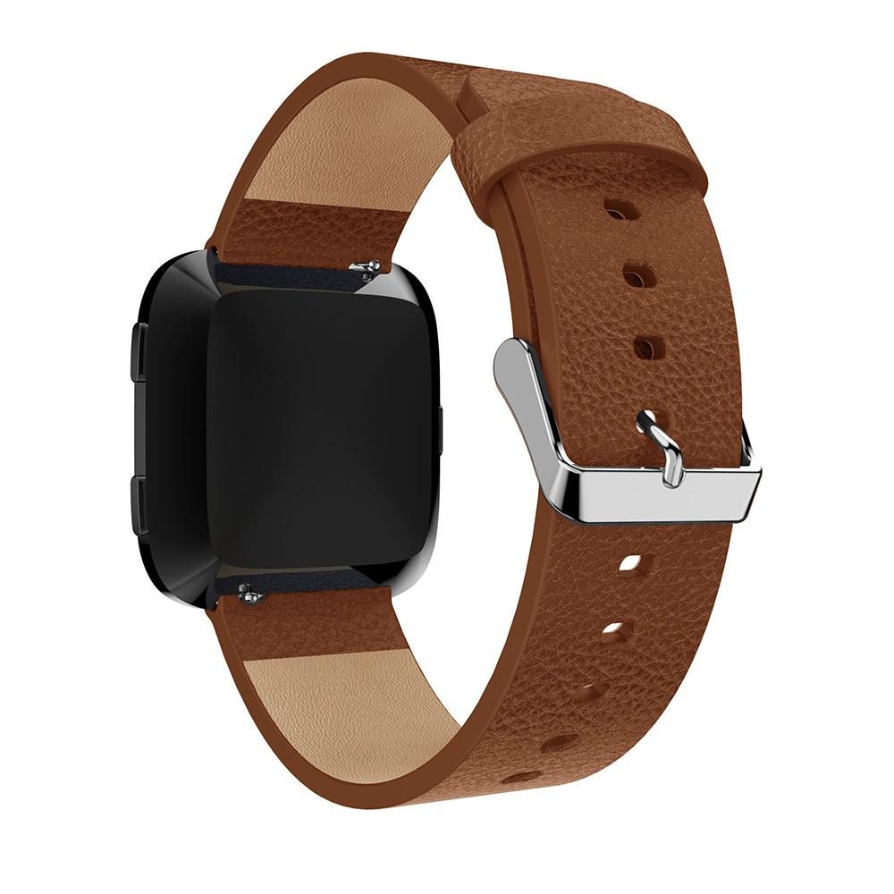 Fitbit Versa/Versa 2 Leren bandje Bruin