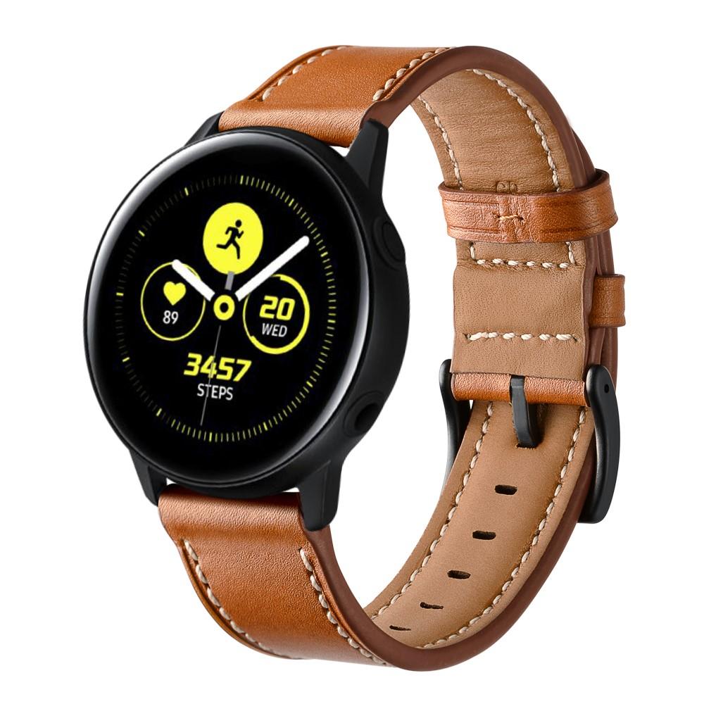 Samsung Galaxy Watch 42mm/Watch Active Leren bandje Bruin