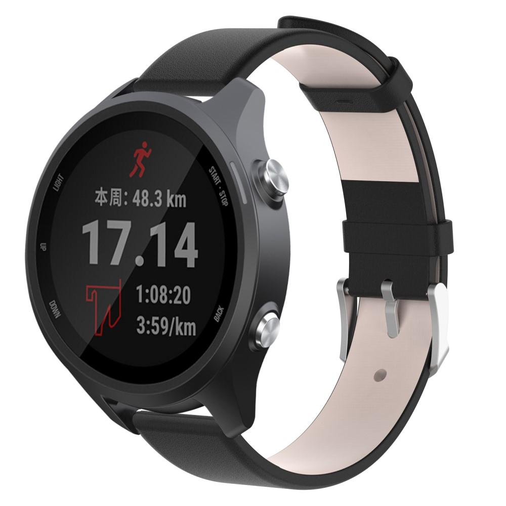 Garmin Forerunner 245 645 Leren bandje Zwart