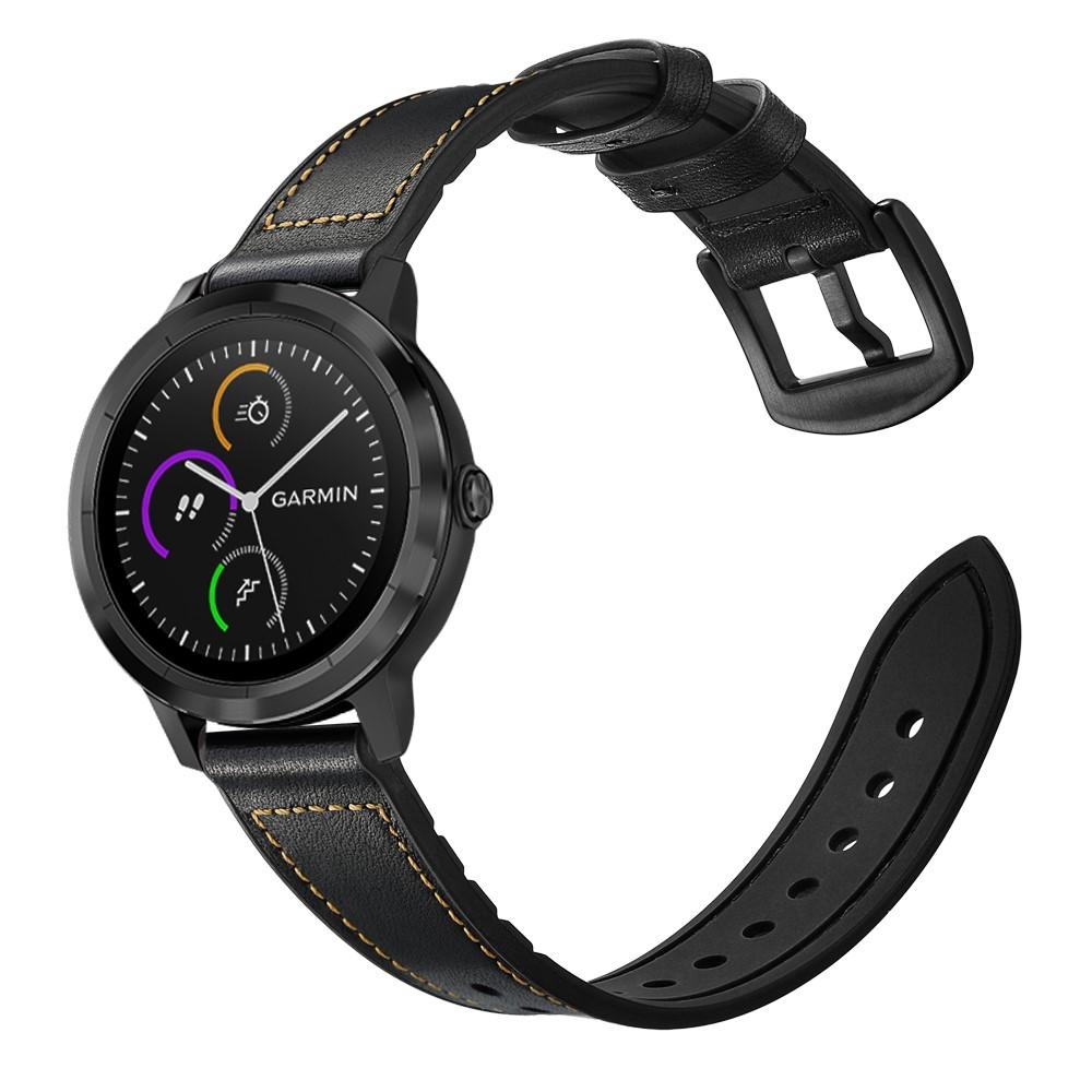 Garmin Vivoactive 3 Leren bandje Zwart