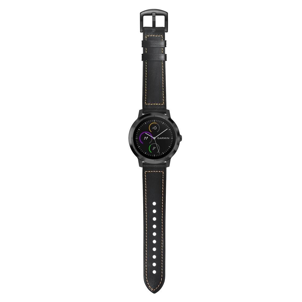 Garmin Vivoactive 3 Leren bandje Zwart