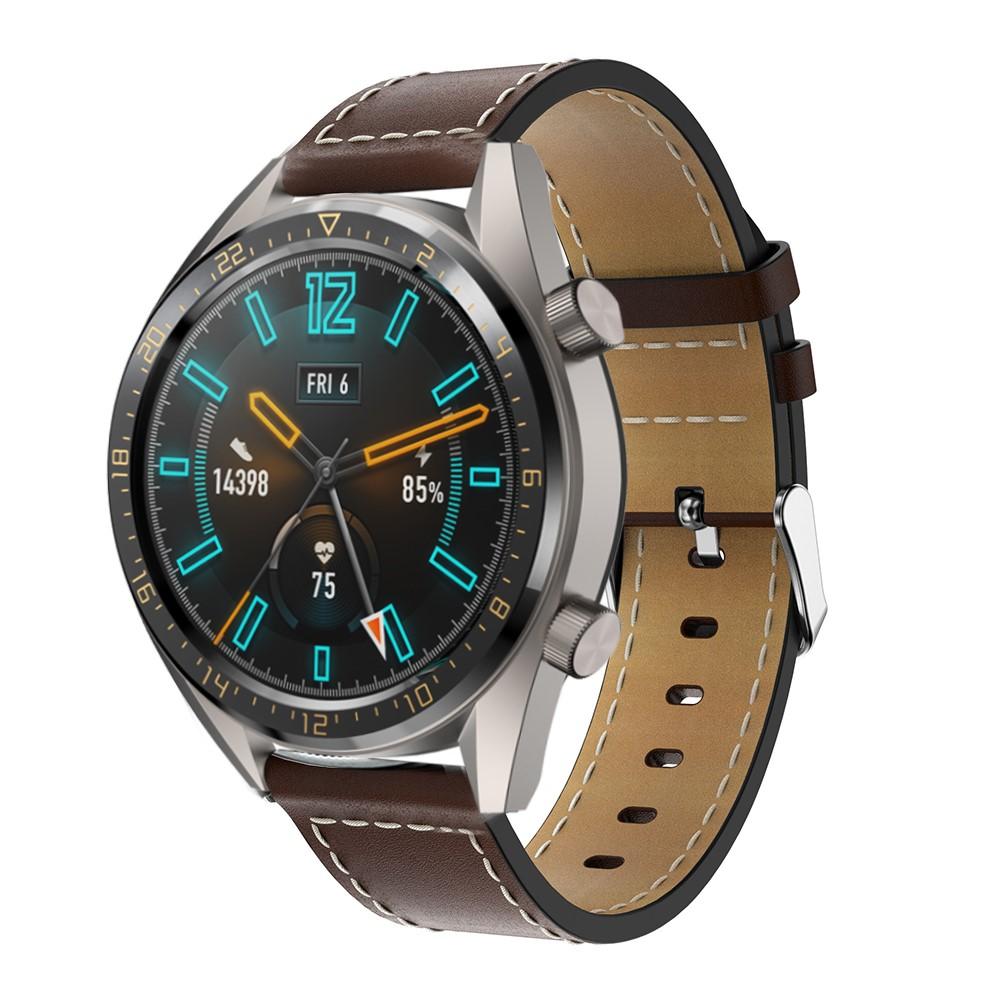 Huawei Watch GT/GT 2 46mm/GT 2e Leren bandje Bruin