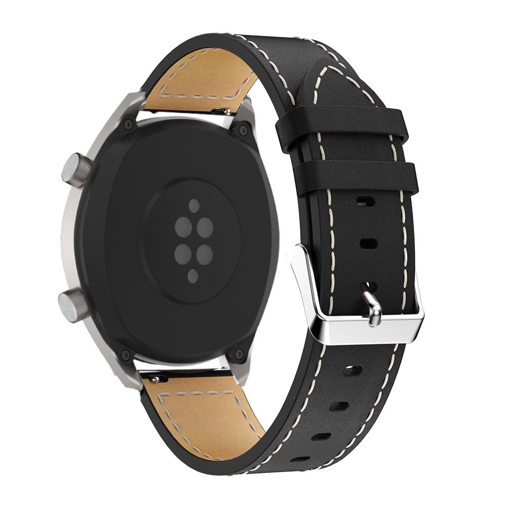 Huawei Watch GT/GT 2 46mm/GT 2e Leren bandje Zwart