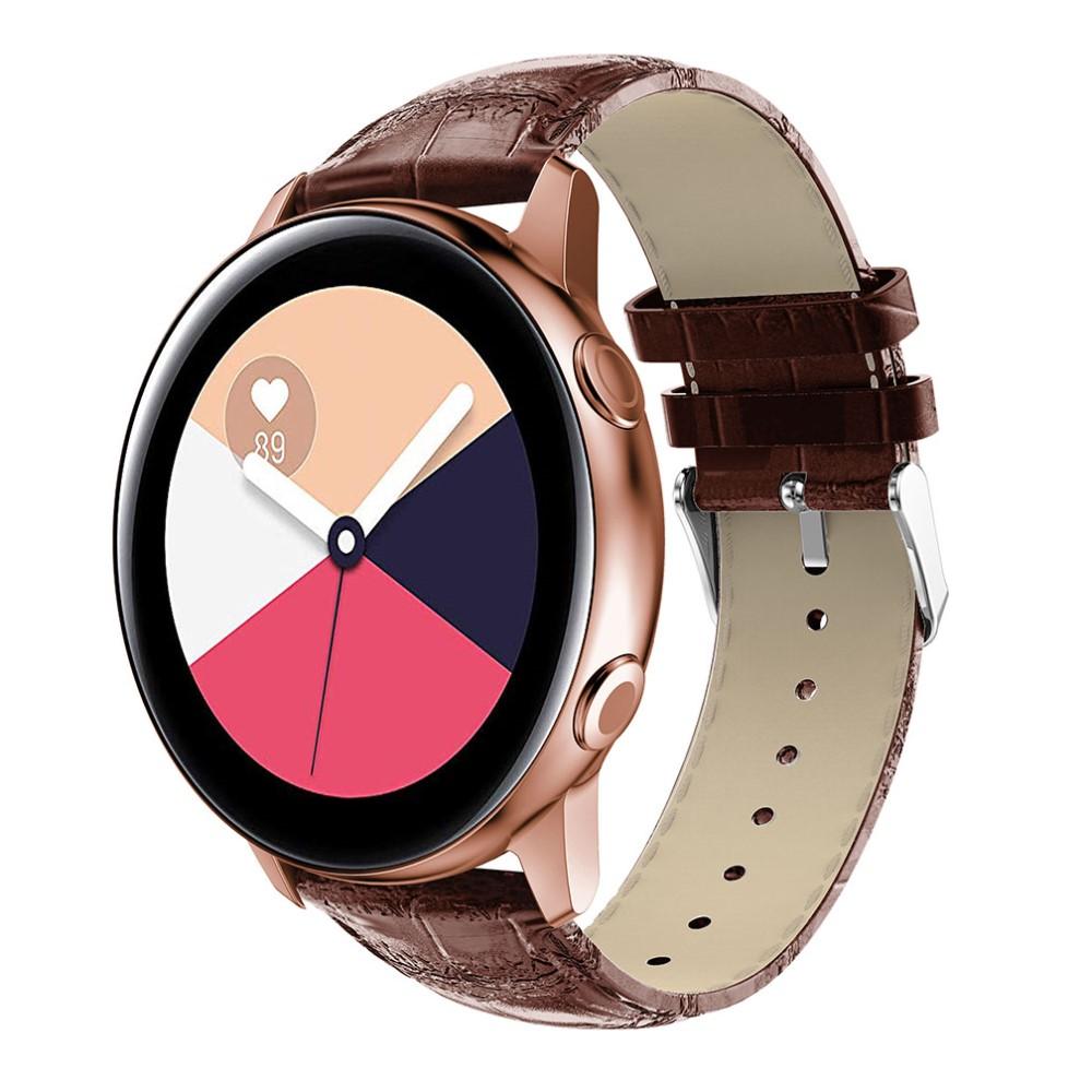 Samsung Galaxy Watch Active Leren bandje Krokodil Bruin