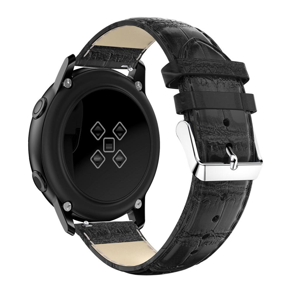 Samsung Galaxy Watch Active Leren bandje Krokodil Zwart